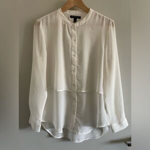 Banana Republic sheer cream blouse. Size M.